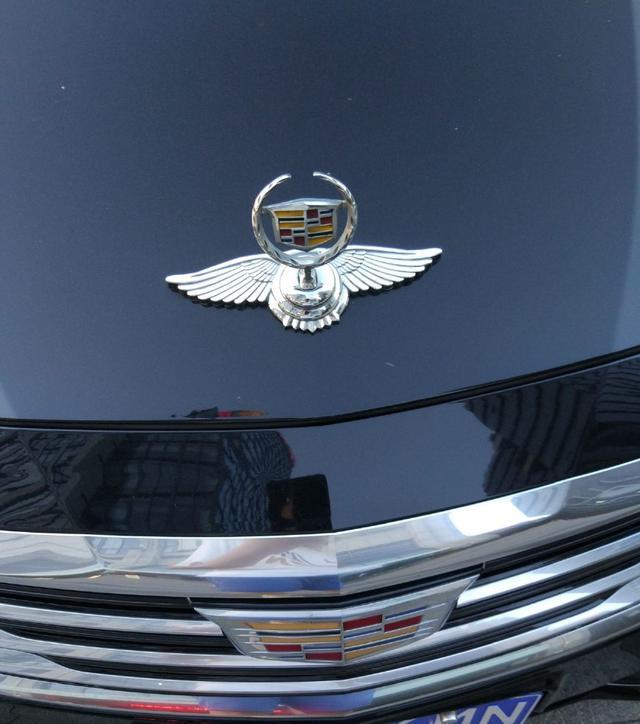 只是在宾利b的位置树立了一个凯迪拉克车标