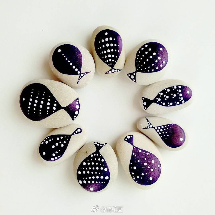 创意石头画,把鹅卵石变废为宝