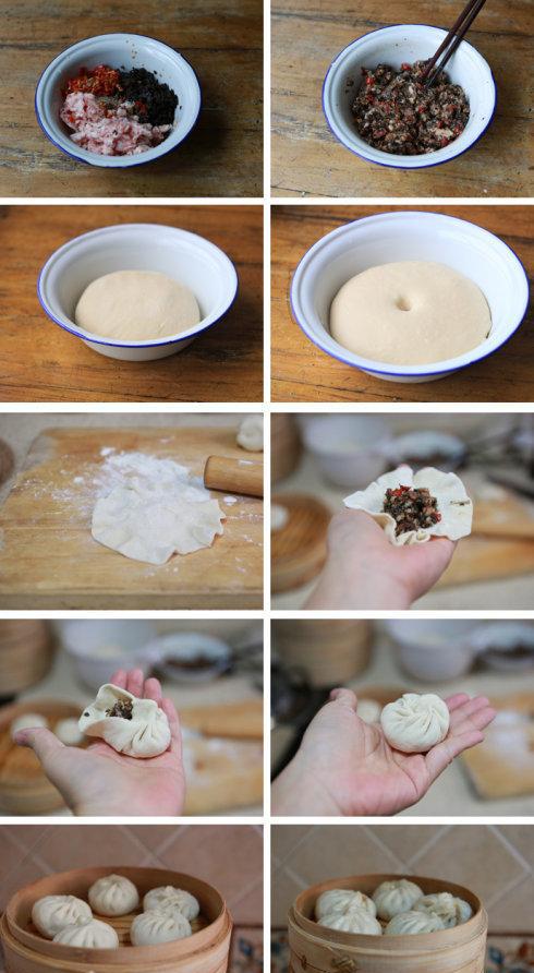 带着些江南味的包子梅干菜鲜肉包