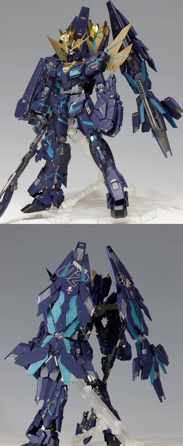 高達模型 mg rx-0全武裝報喪女妖 改造噴塗|ユニコーン|模型|武裝