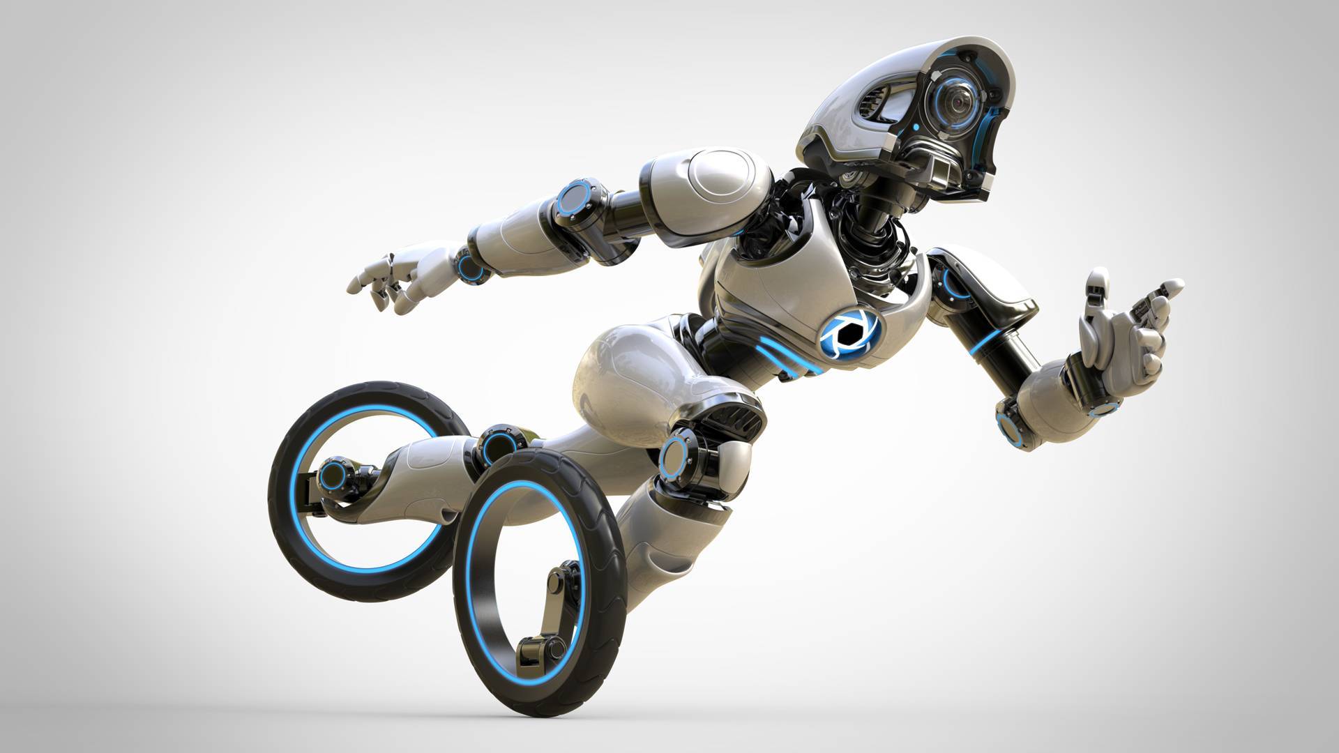 奔跑的机器人,相同的模型,不同的材质.了解一下.