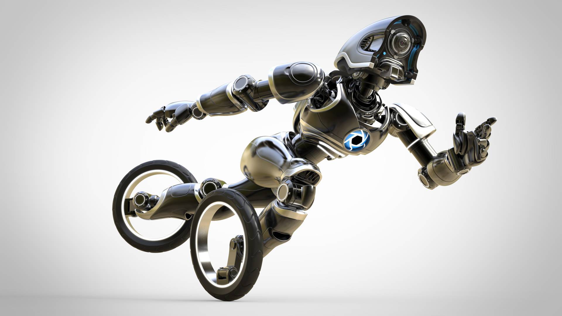 奔跑的机器人,相同的模型,不同的材质.了解一下.