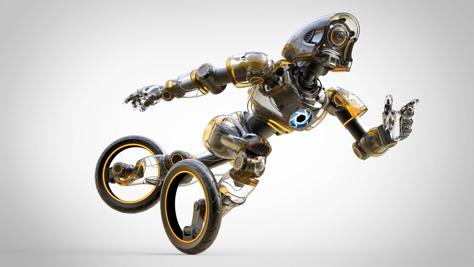 奔跑的机器人,相同的模型,不同的材质.了解一下.