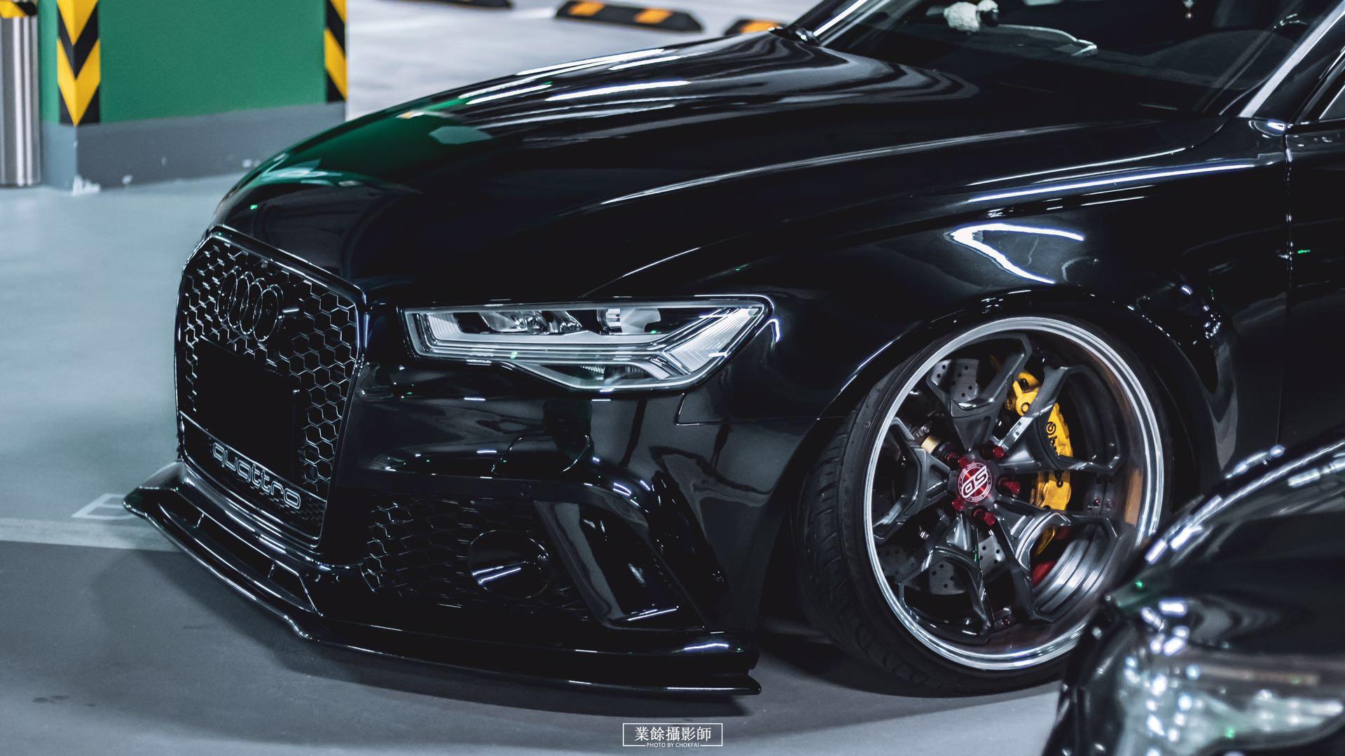 等待10个月只为变身"黑武士", 广州车友的奥迪a6旅行版比rs6还帅