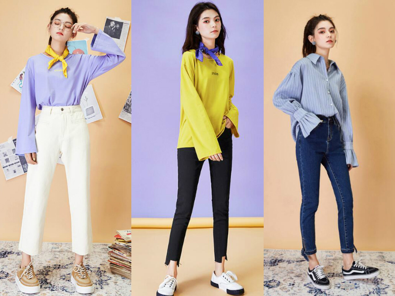 初秋季节16岁女生日常搭配全身图青春就应如此多彩