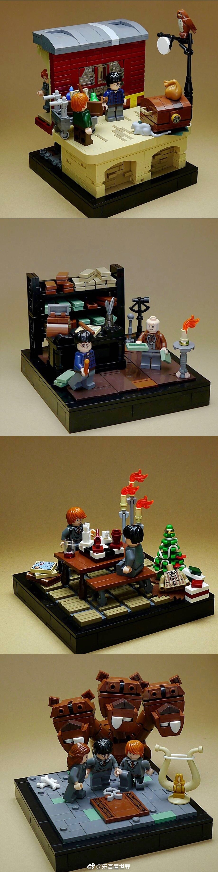 用乐高拼砌而成的哈利波特小场景,你能看出几幅