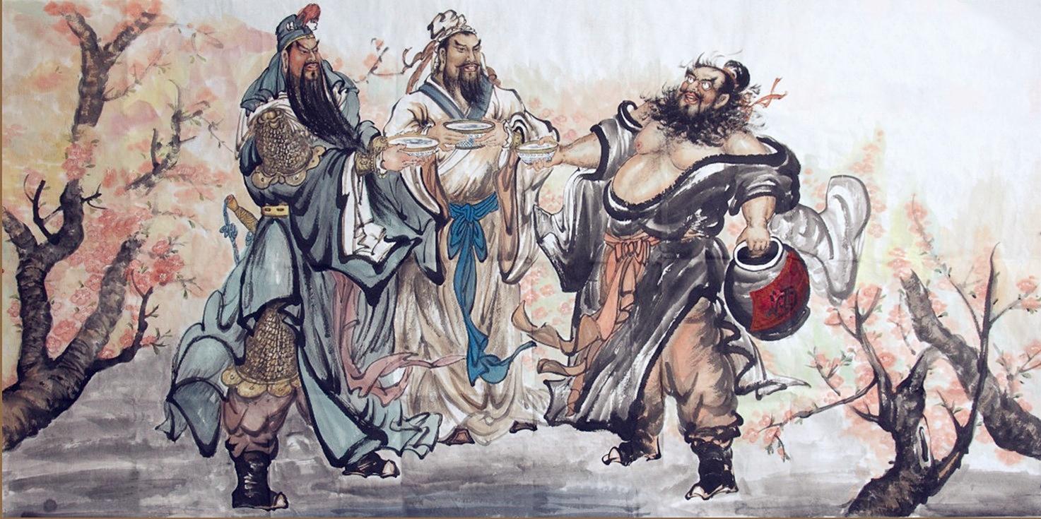 就拿桃园结拜来说,电视剧上演的是刘备关羽张飞三个人一见如故,然后