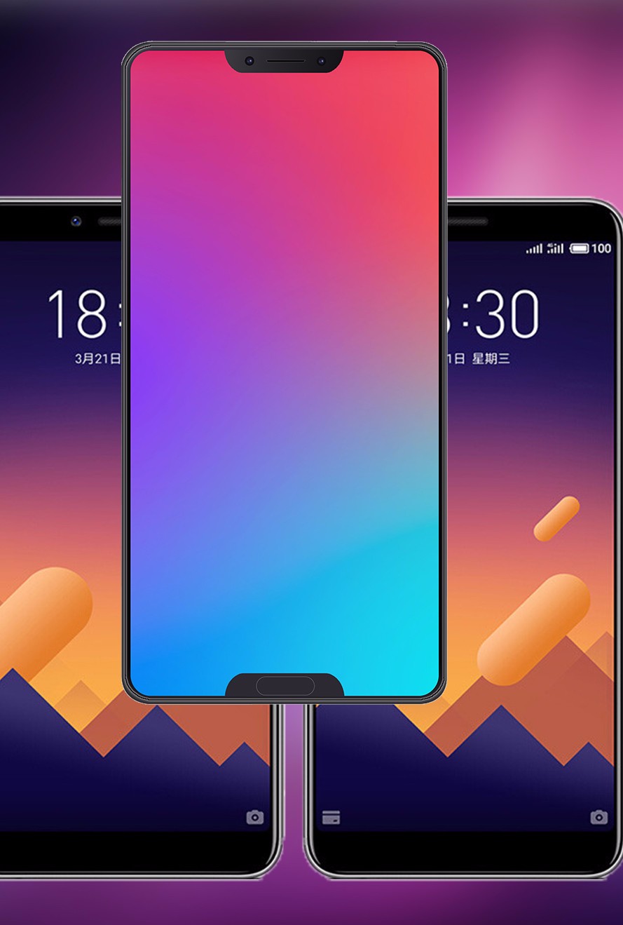 双刘海的概念版小米mix3和魅蓝e3的屏幕占比为91.22%和90.72%.