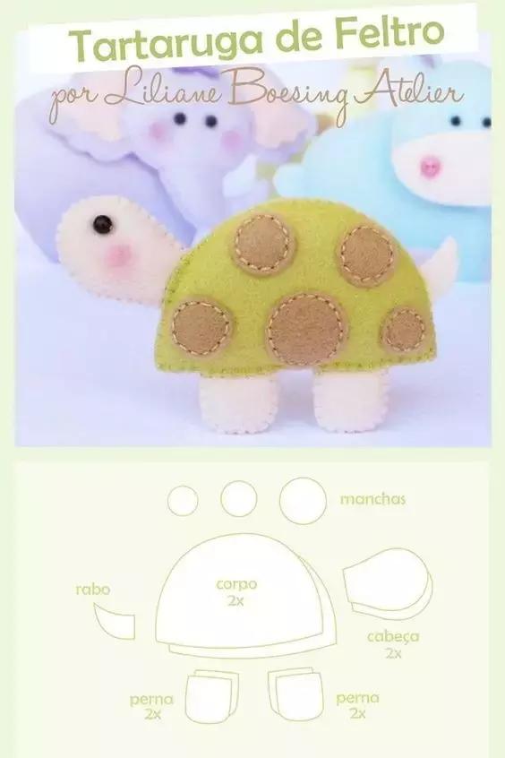 不织布制作——可爱呆萌的小动物,萌化你的心,附模板