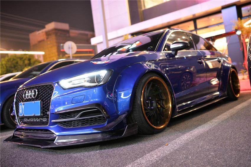 本应该"扮猪吃老虎"的奥迪s3,改装宽体后比老虎还要凶!