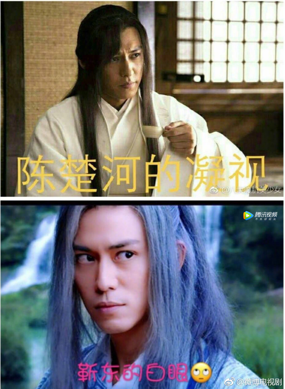 里药尘@陈楚河的帮 和@靳东 神撞脸