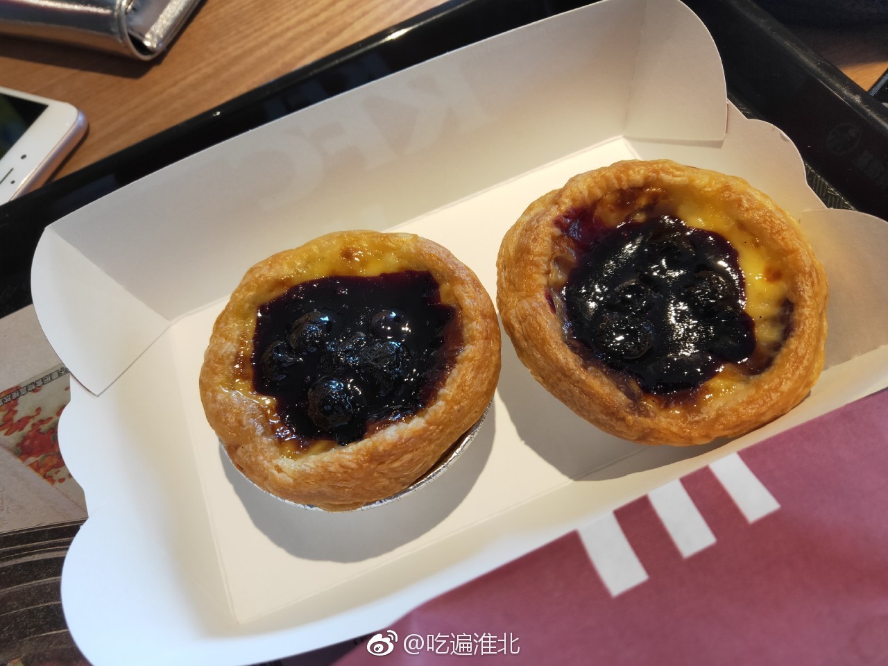 肯德基新品蓝莓蛋挞好好吃,酸酸的