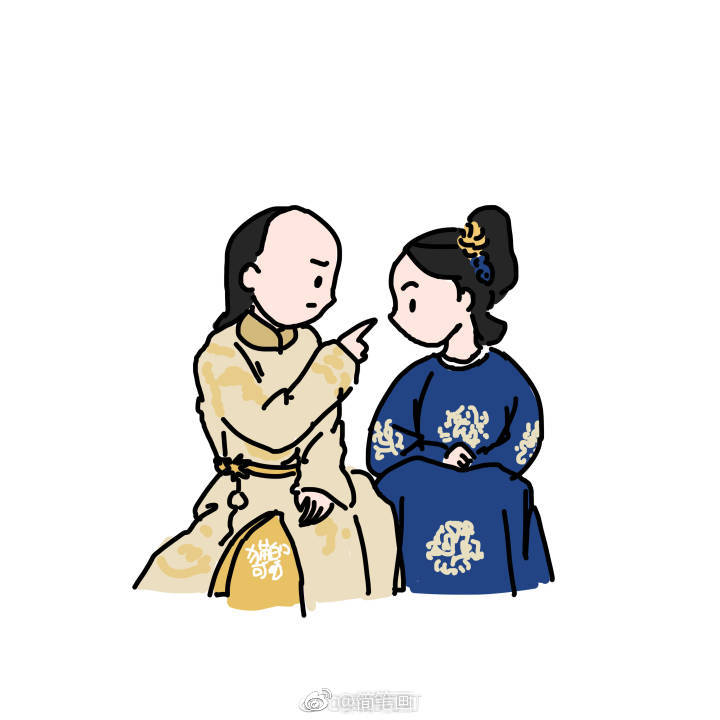 一组简笔画延禧攻略(投稿:@猫的可可 )