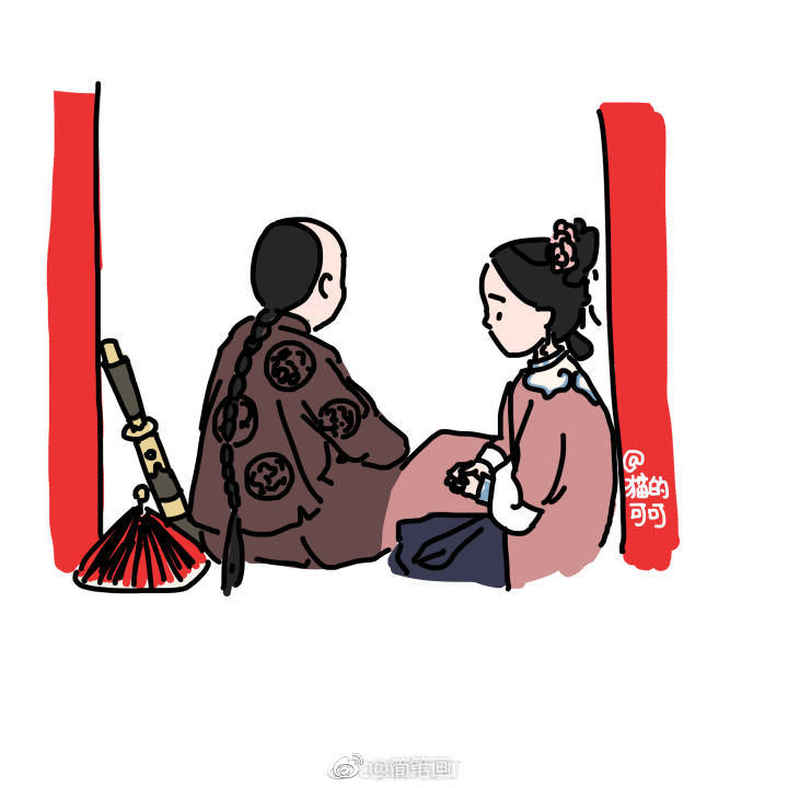 一组简笔画延禧攻略(投稿:@猫的可可 )