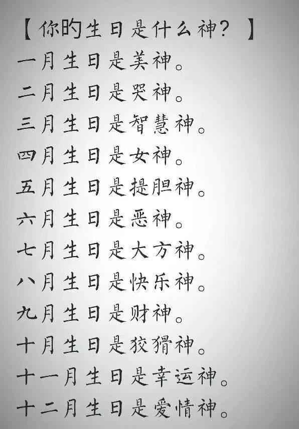 十二星座的生日是什么神?一月是美神哦!