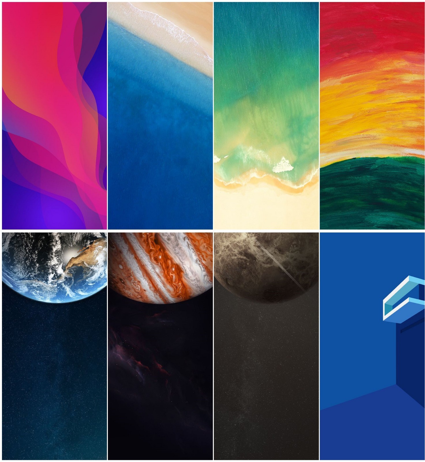 分享一波OPPO Find X内置壁纸，一共12张，分辨率为1080*2340