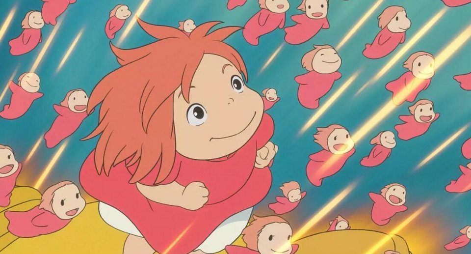 女主就像长大后的波妞,还有哈尔的幼年版