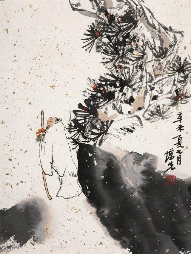 回望精品平淡天真高古雄浑方增先中国水墨人物画