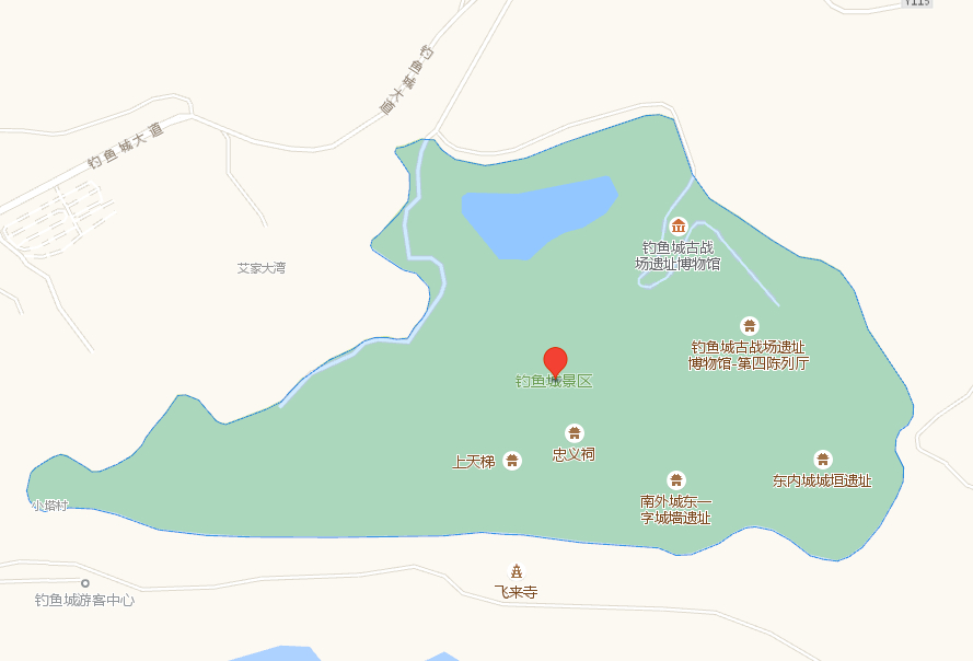 这是一处古战场,位于今重庆合川区的钓鱼城