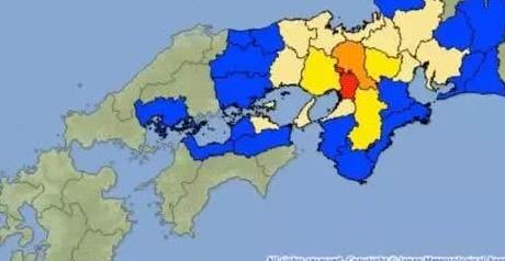 大阪6.1级地震!京都5级!气象厅警告可能会有更