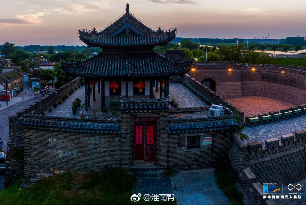 航拍镜头下的淮南寿县古城