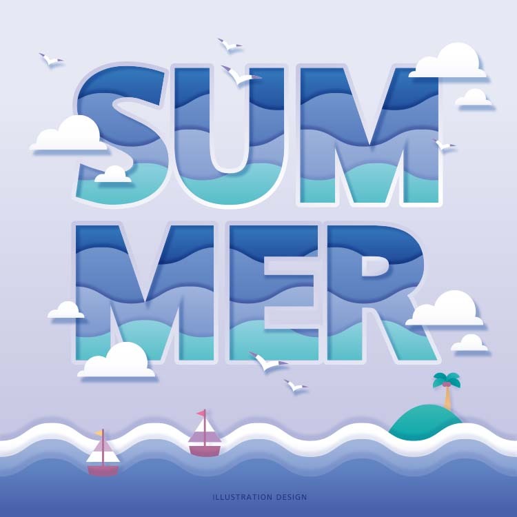 冰淇淋文艺清新创意艺术3d插画夏天海报矢量 ai设计素材 更多详情>>