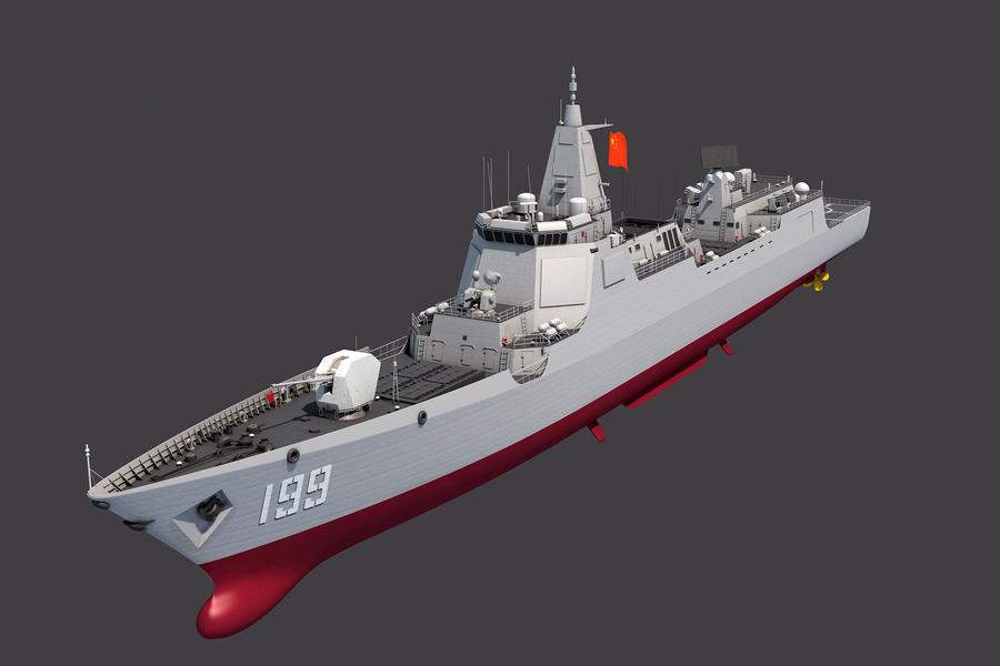 护卫舰,6000吨的052d系列导弹驱逐舰和12000吨别的055a舰艇来区分开来