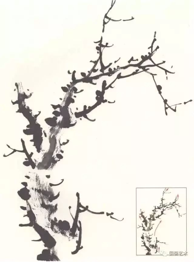 国画简单易学教程 国画梅花作品创作步骤示范|国画|枝干|梅枝_新浪新闻