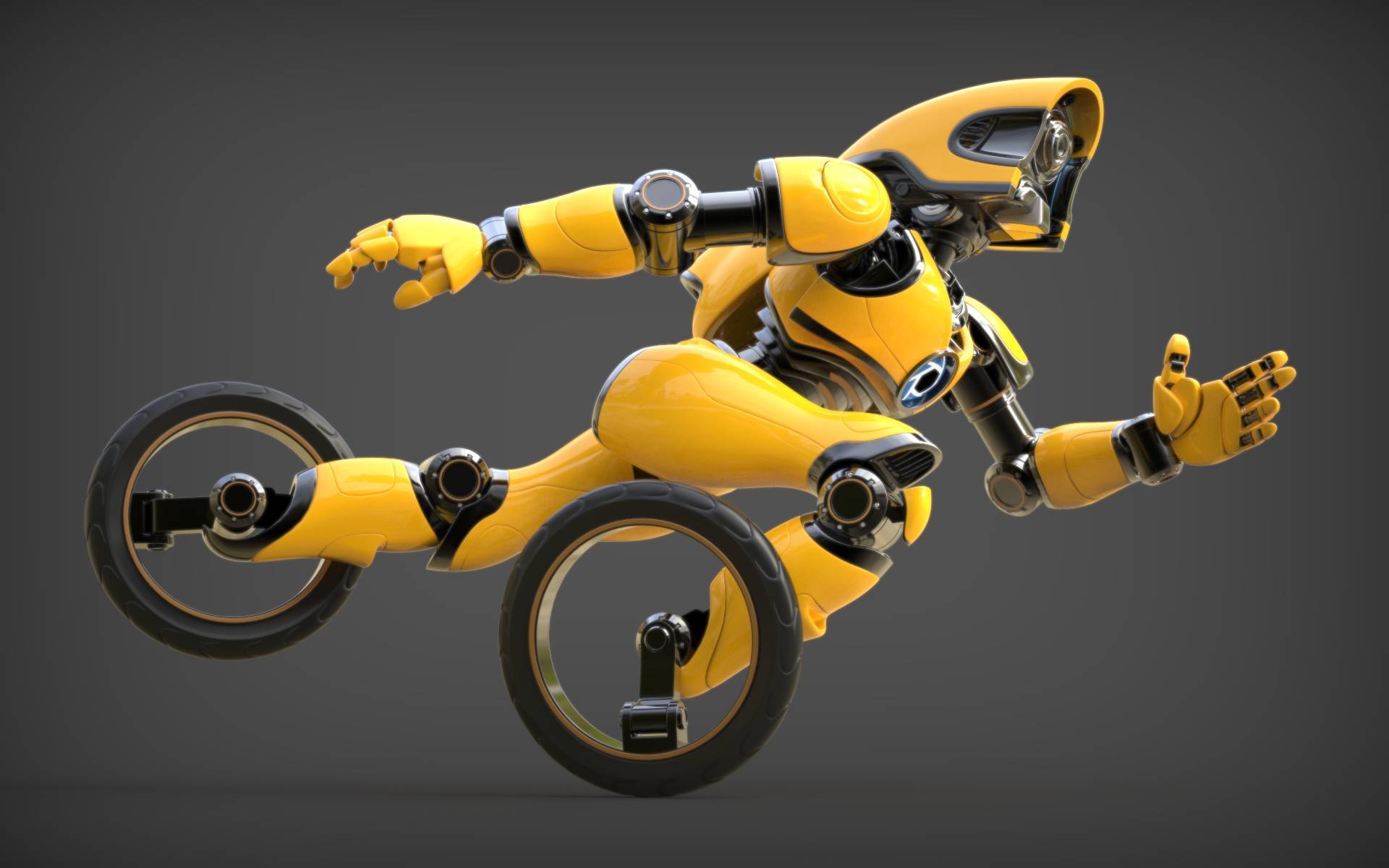 奔跑的机器人相同的模型不同的材质了解一下