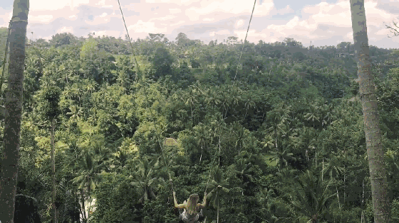 74去巴厘岛荡最刺激的丛林秋千~说了这么多国内的,是时候给大家来点