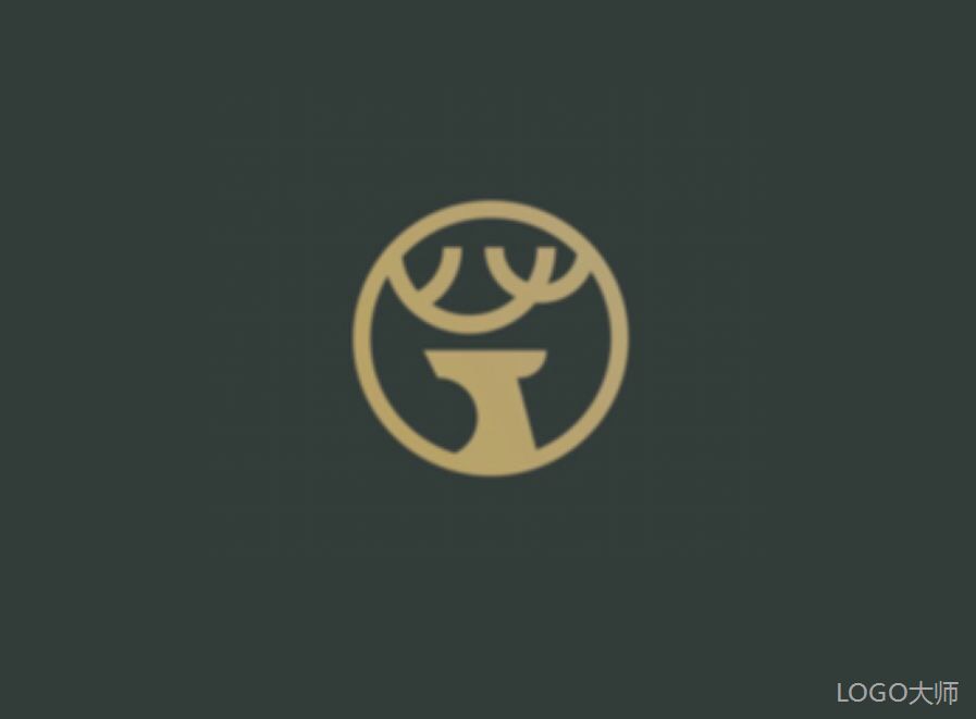一组以鹿为元素的logo设计