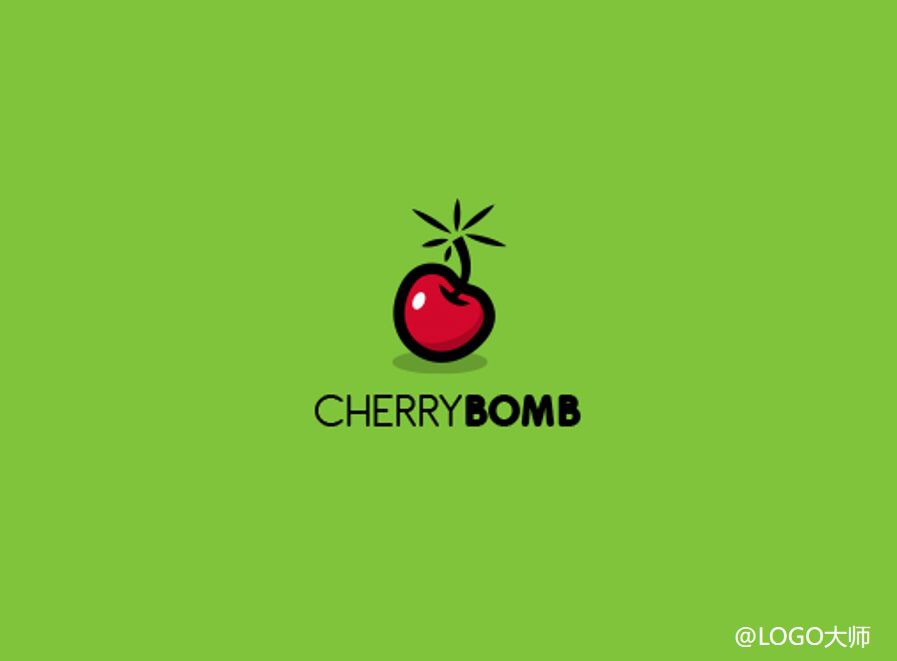一组以樱桃为元素的灵感logo设计欣赏