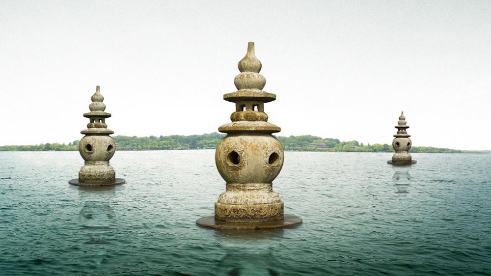 杭州西湖中间为什么要修3座石塔,到底有啥作用,今天总算明白了
