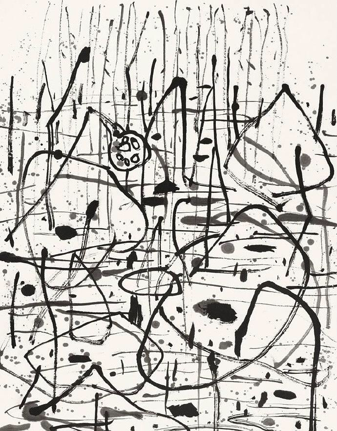 荷叶罗裙一色裁芙蓉向脸两边开吴冠中荷花系列