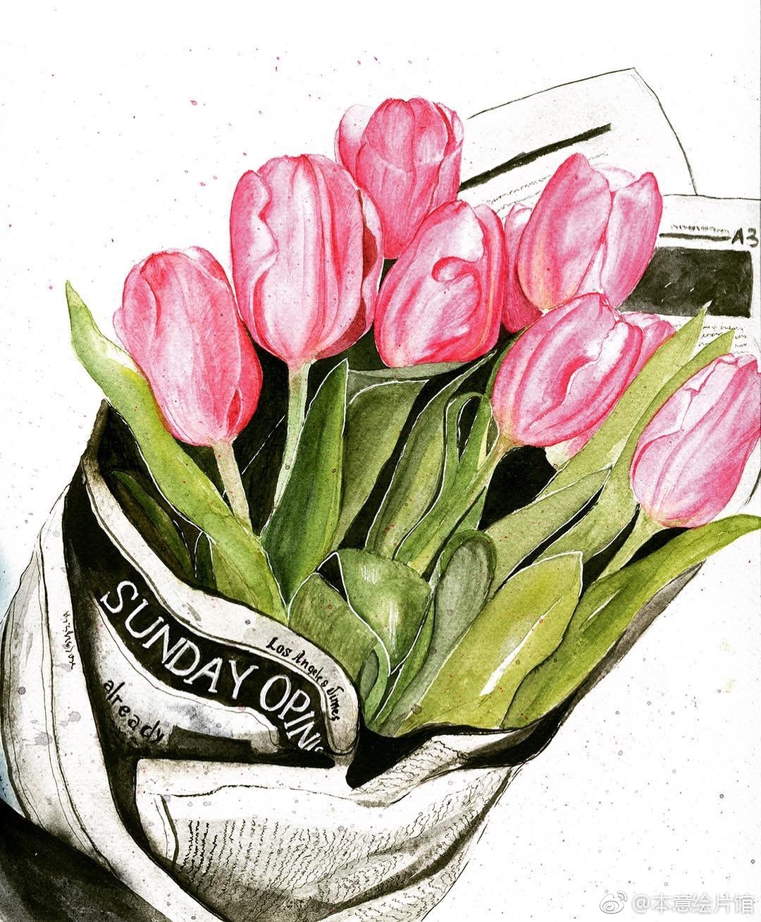 水彩花卉作品欣赏.| ins:lkodunova