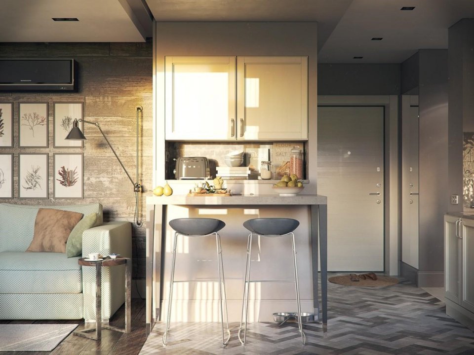 50平米小公寓这装修设计太好看 想起秋日的私语