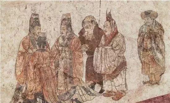 看完这幅画，秒懂唐朝那年一场紧张的“外交”|客使图|中国古代壁画·唐代|外交|章怀太子墓|使者_新浪新闻