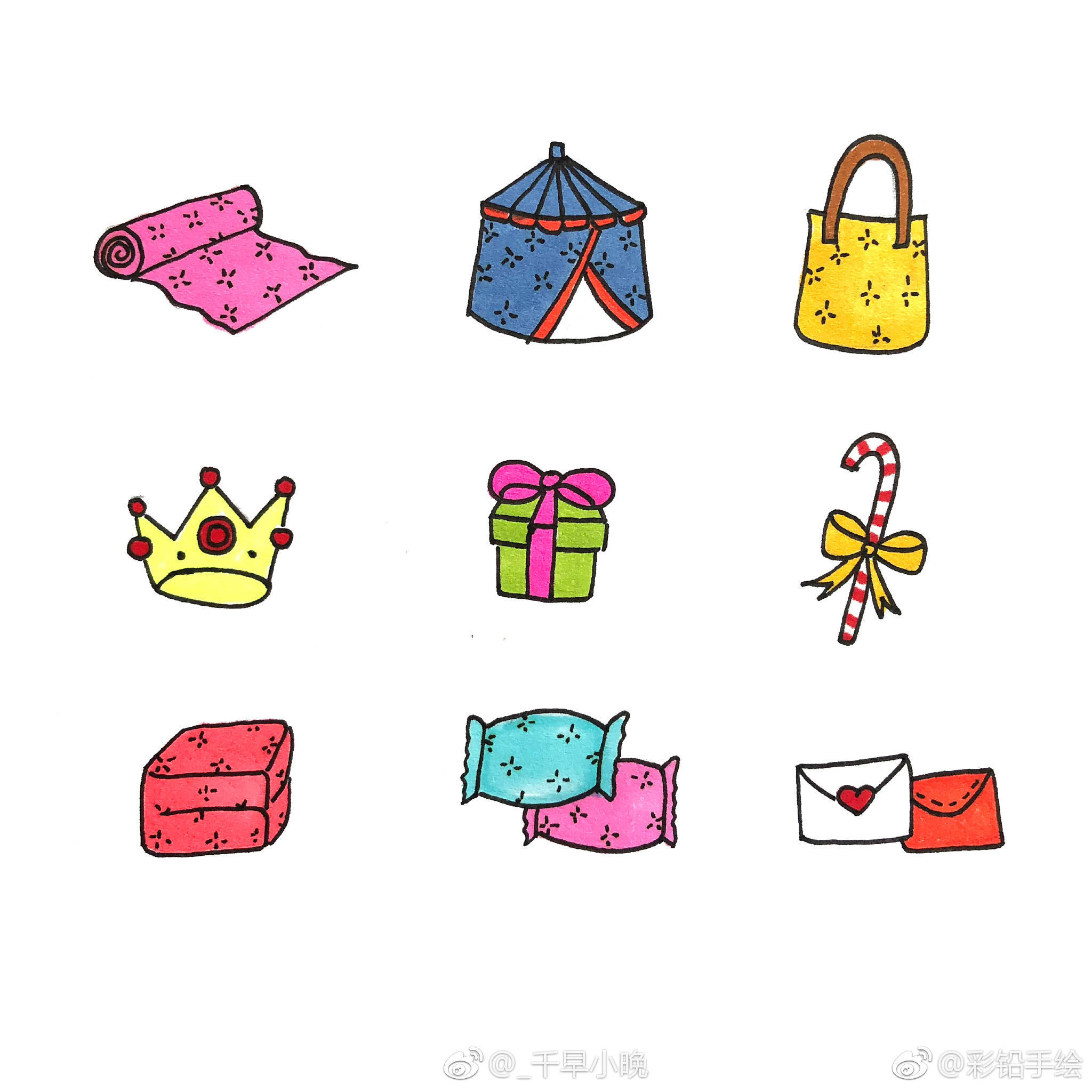 又画了一波小物件上色完成爱画画爱生活作者