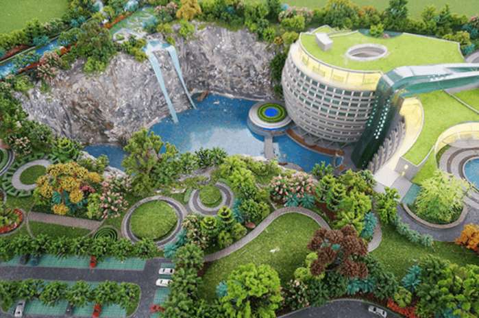 耗时11年,花费20个亿,中国在深坑建了个酒店,让世界惊艳