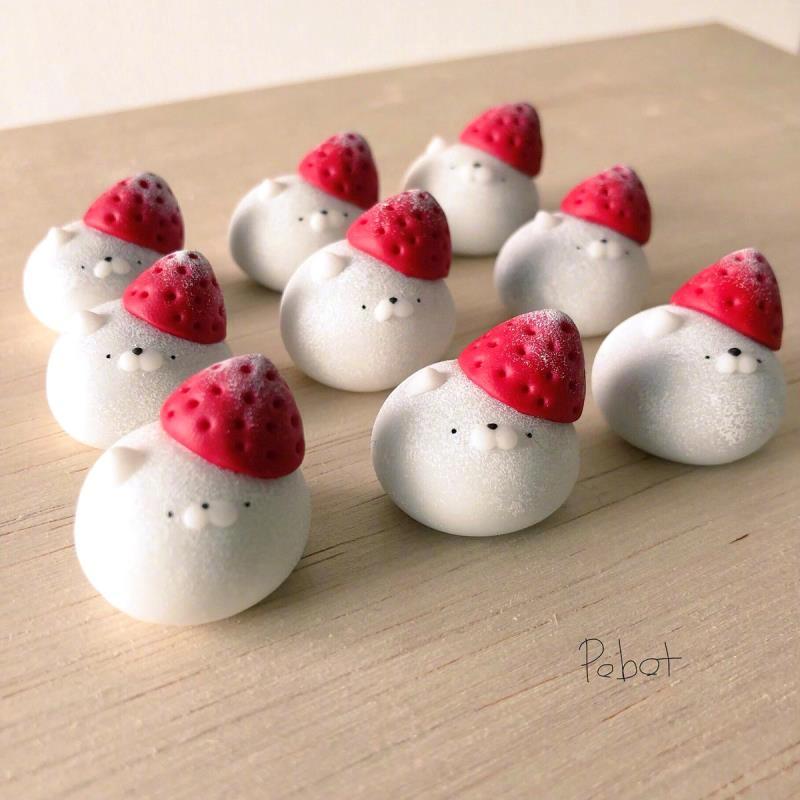日本黏土作家pobot制作的手工黏土作品,把小动物和美食结合起来_新浪