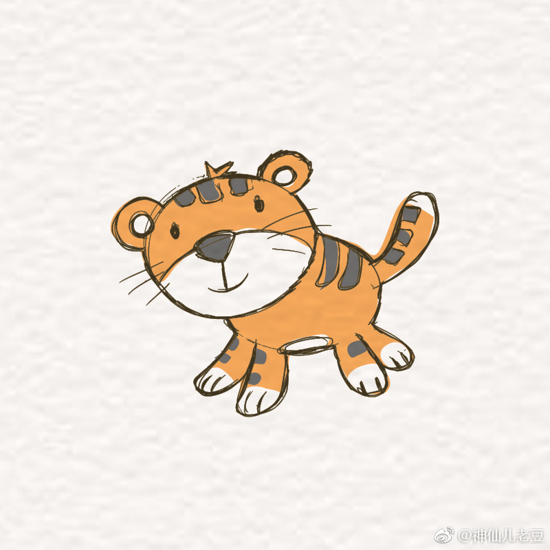 呆萌猛兽简笔画来一波,带孩子感受非洲大草原吧。