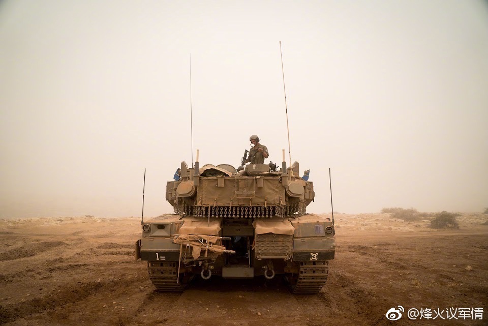 这是以色列第401装甲旅第9营装备的"梅卡瓦"mk4主战坦克|梅卡瓦|主战