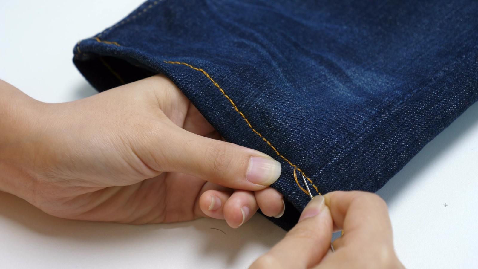 裤脚太长不用剪,奶奶教我隐形无痕缝法,和机器缝的一样精致