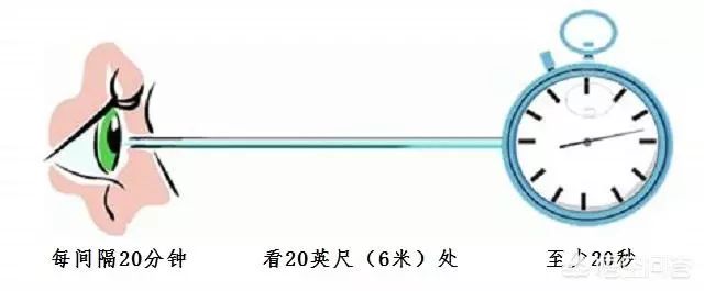 即每间隔20分钟,将目光从阅读物特别是电脑屏上移开,看20英尺(6米)远