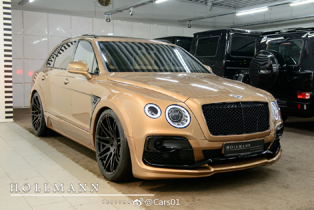 startech改装的"香槟金"宾利bentayga,这套件大家觉得好看吗?