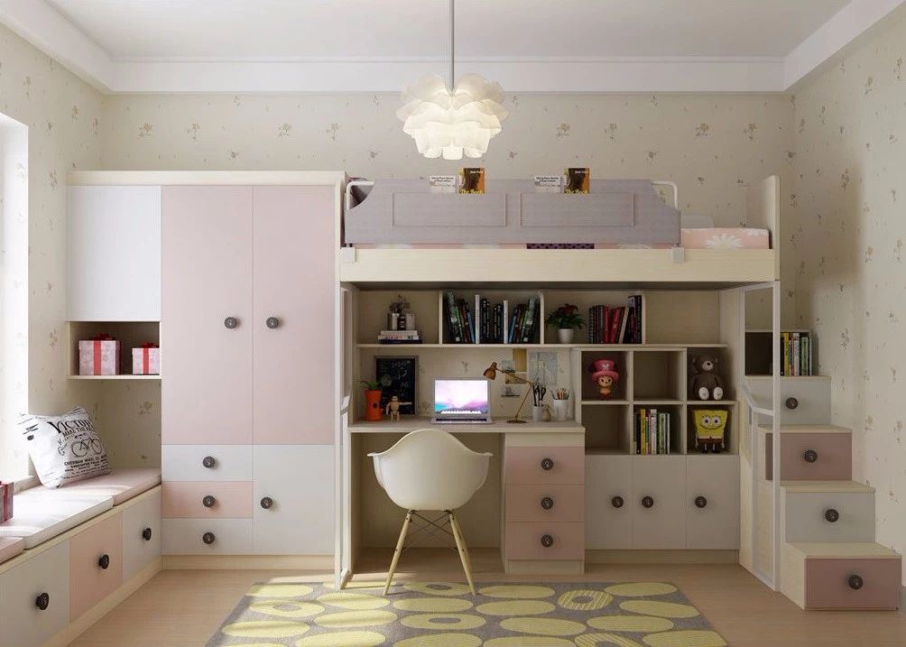 上床下桌，实用省空间，真是好设计！|书桌|儿童房|上铺_新浪新闻