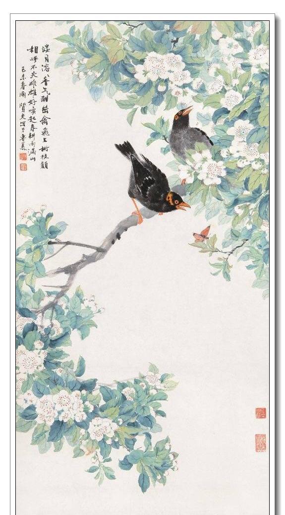 钟质夫清新俊逸的花鸟欣赏