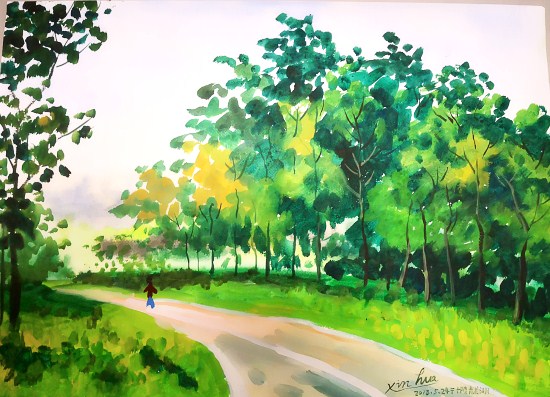 画家徐新华笔下成都天府绿道美爆了组图