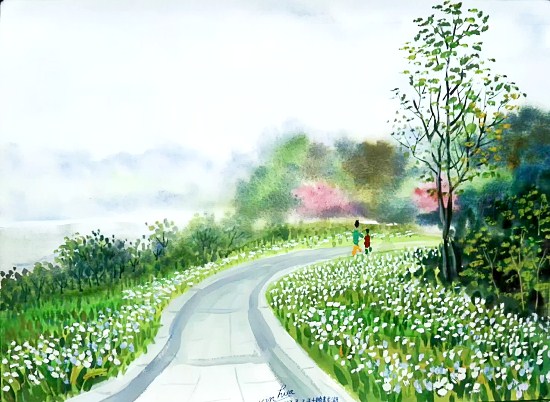 画家徐新华笔下成都天府绿道美爆了组图