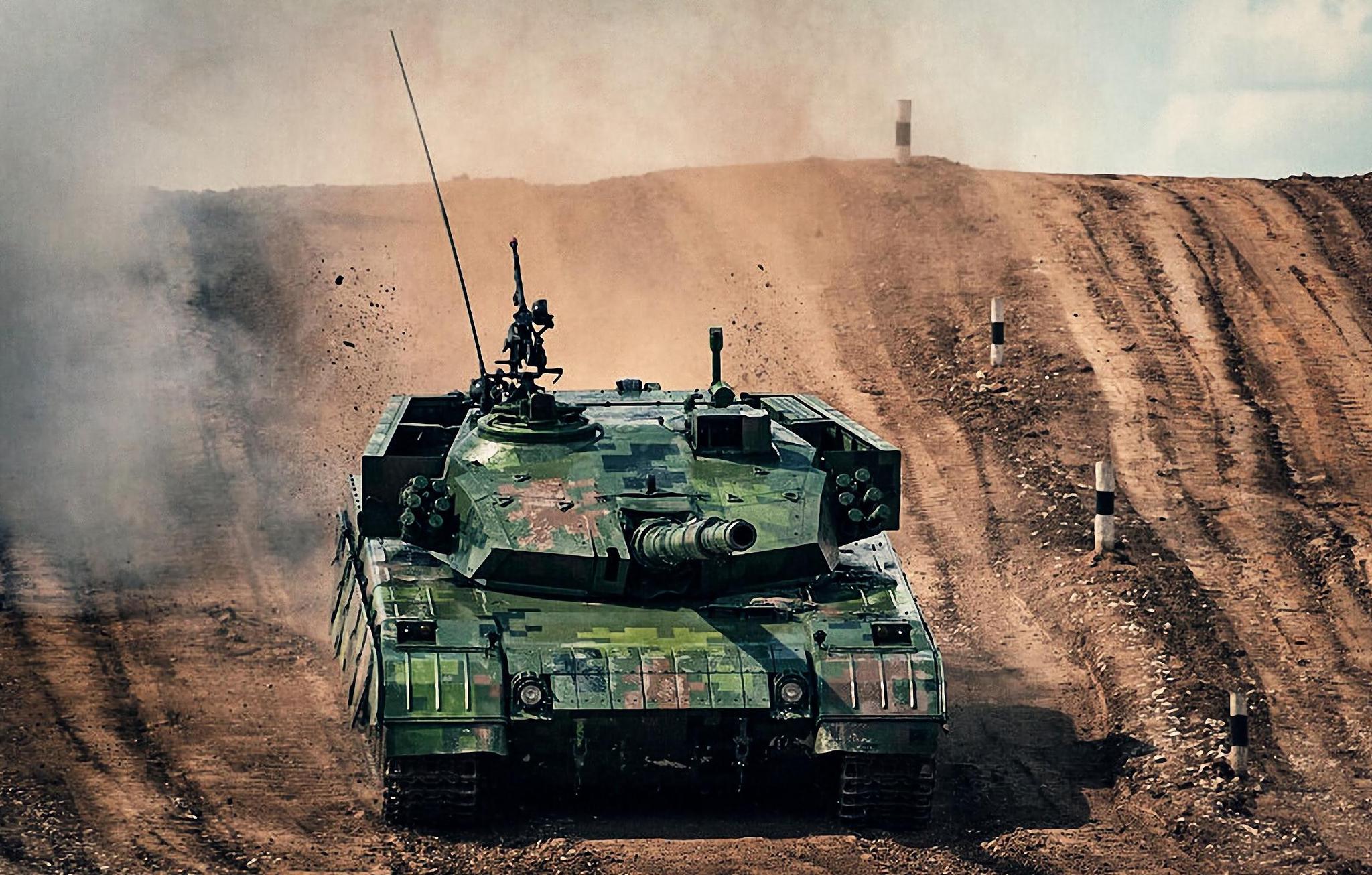 解放军火力演习99式坦克领衔上阵武直10配合空地一体协同战